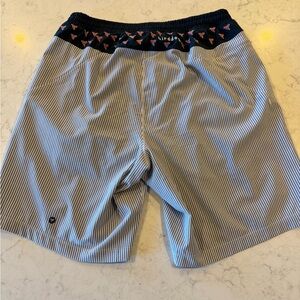 Birddogs XL blue striped shorts long 9” RARE